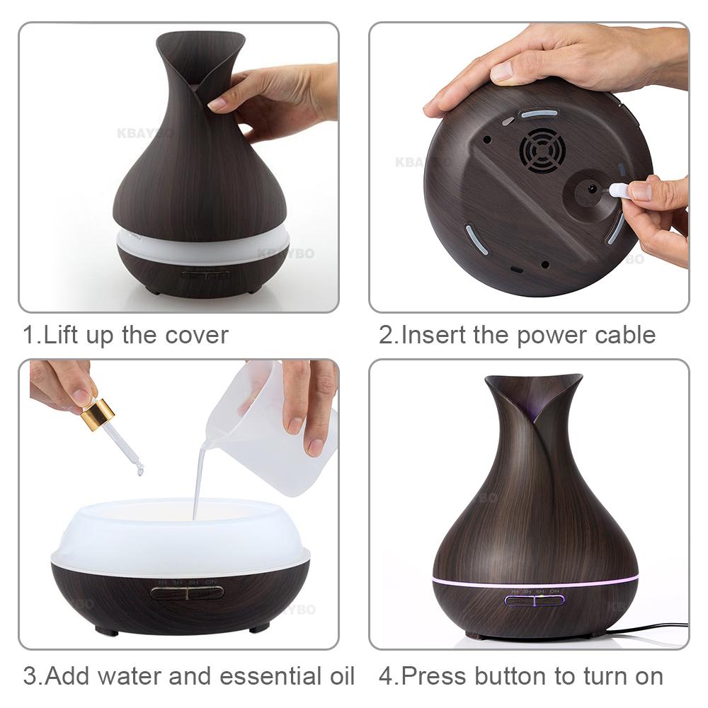 Transform Your Home: KBAYBO 400ml Aroma Diffuser and Humidifier with Elegant Design