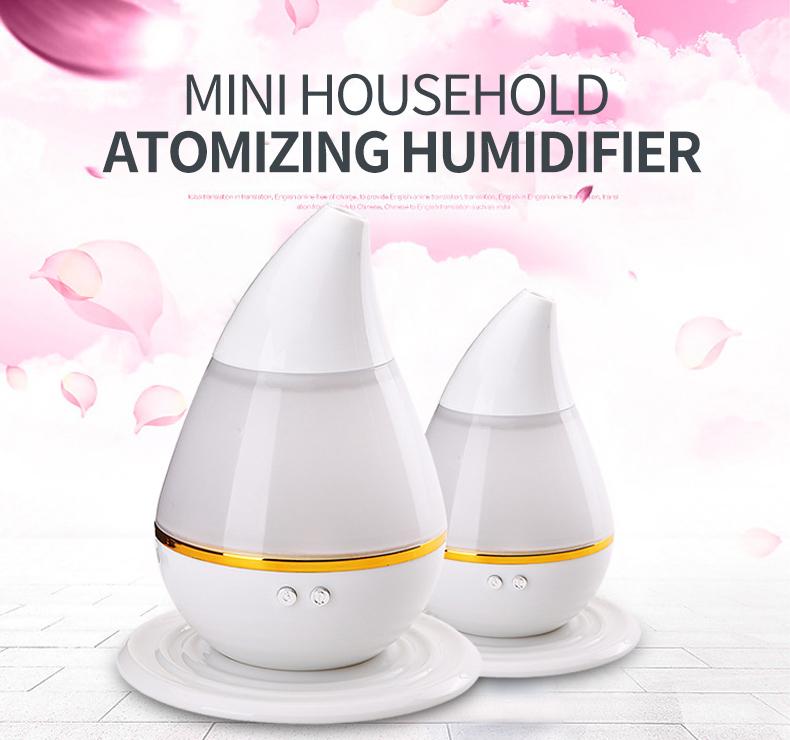 Mini Humidificador Purificador de Aire Portátil con Difusor de Aceites Esenciales, 200ml