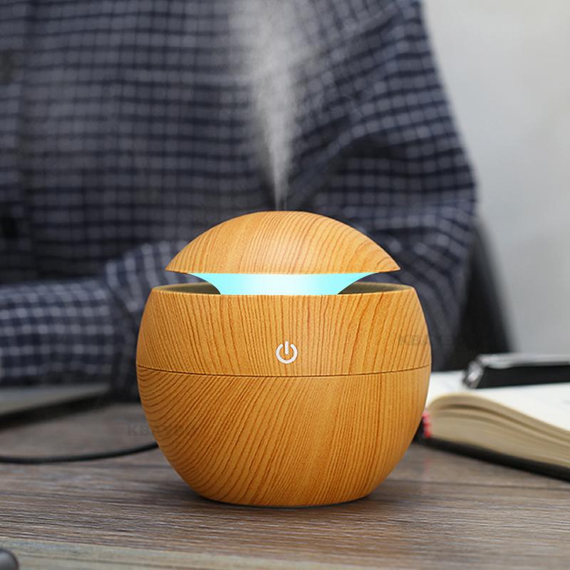 USB Essential Oil Diffuser, Ultrasonic Cool Mist Humidifier, Air Purifier, 7 Color Changing LED Night Light for Office Home