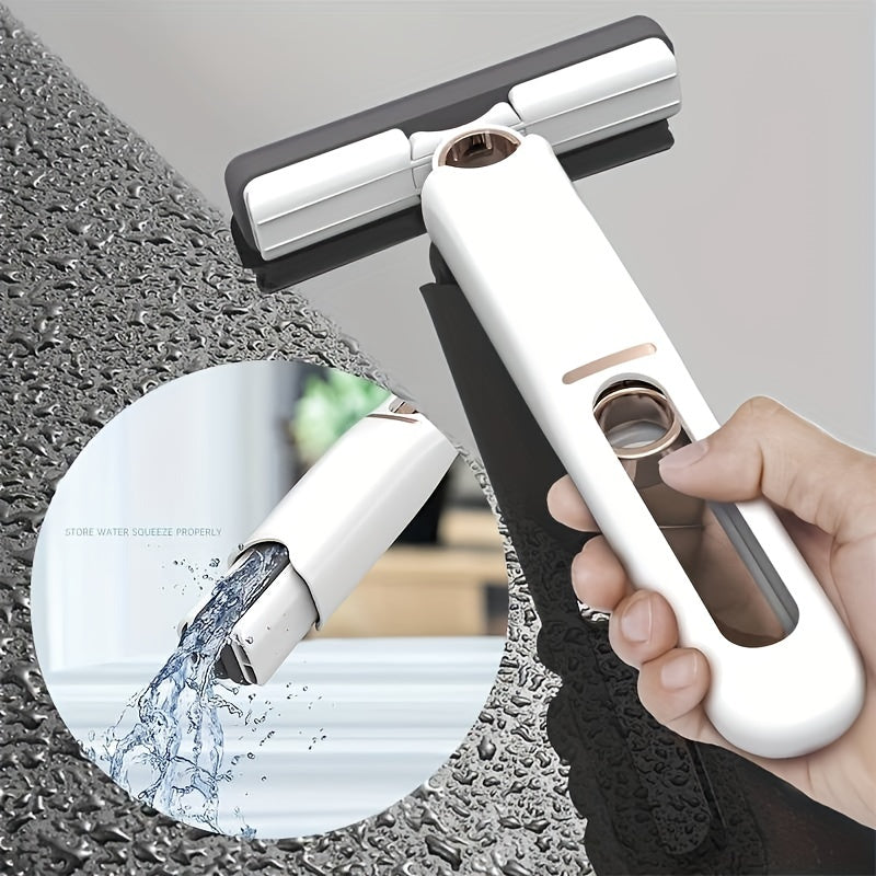 New Mini Portable Self-NSqueeze Mop Lazy No Hand Wash Strong Absorbent Mop Multifunction Handheld Squeeze Cleaning Mop Desk Window Glass Cleaner Kitchen Car Sponge Cleaning Mop Tool