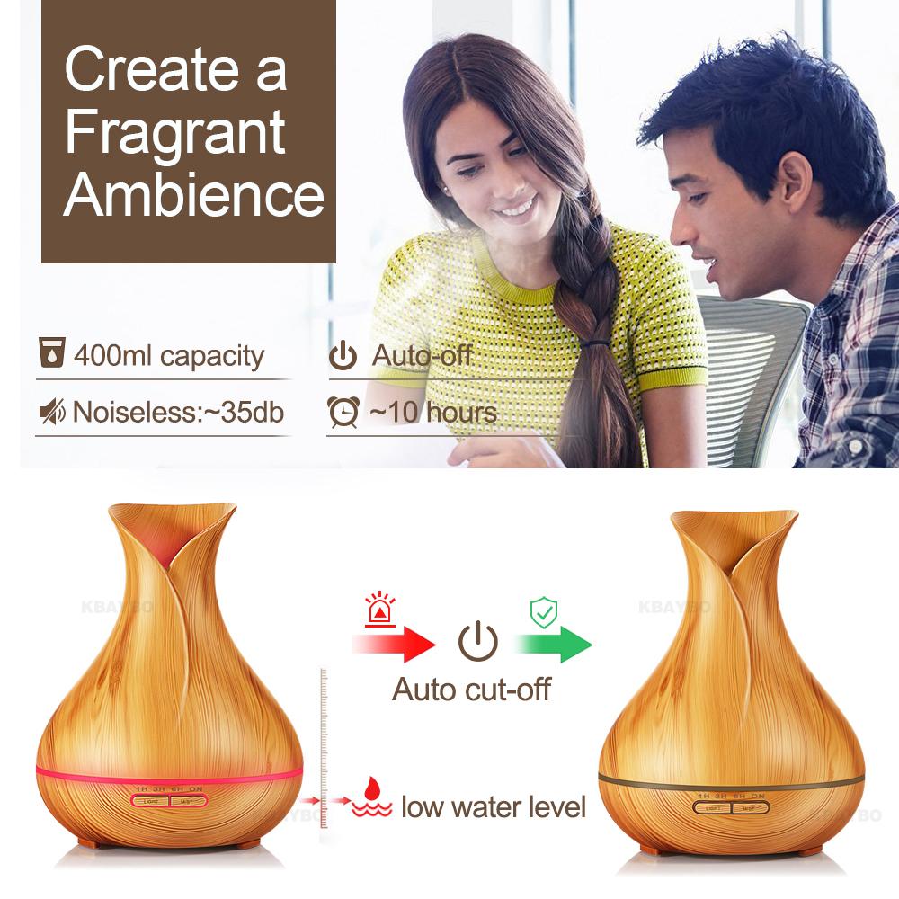 Transform Your Home: KBAYBO 400ml Aroma Diffuser and Humidifier with Elegant Design